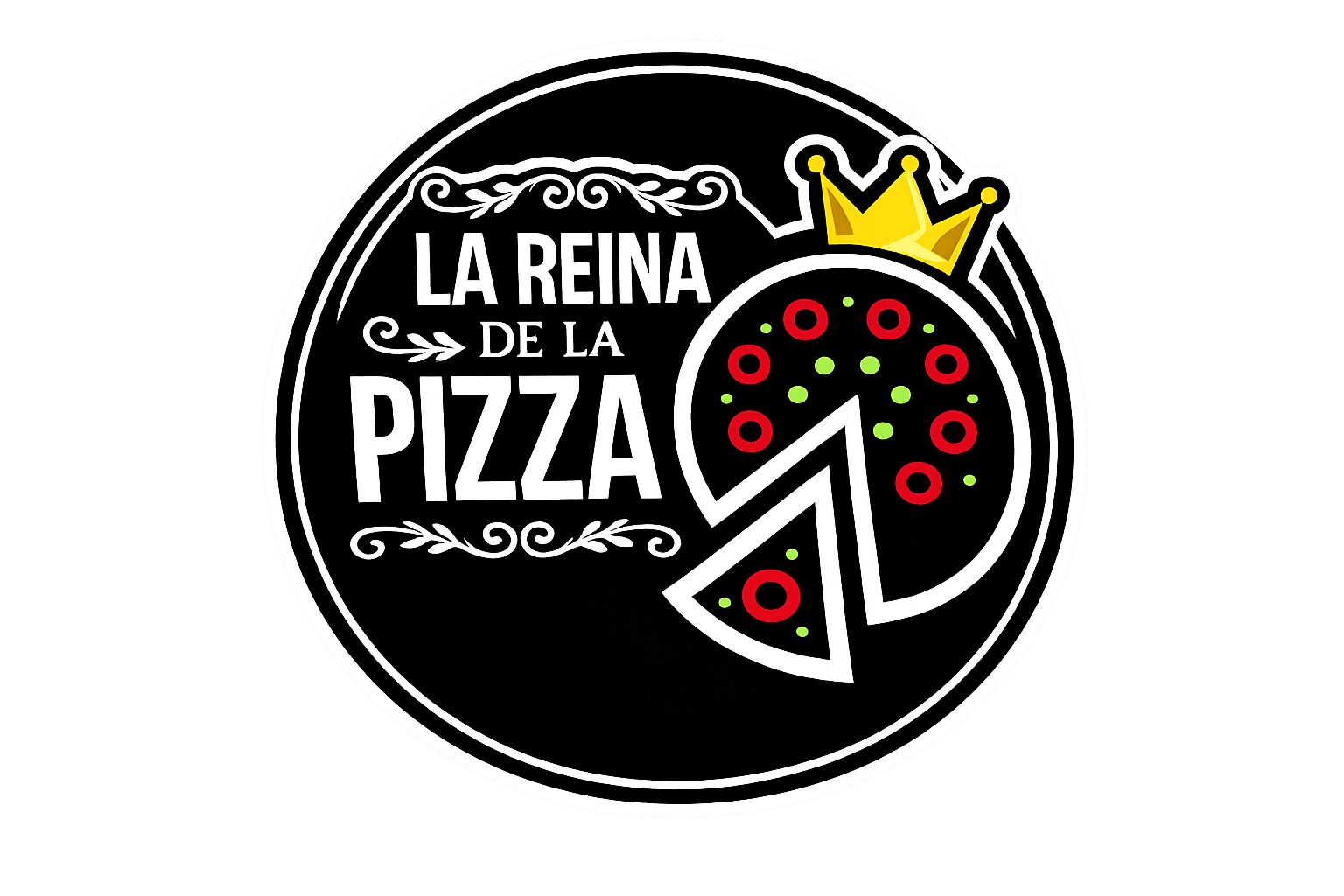 La reina de la pizza logo